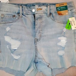 Aero distressed shorts